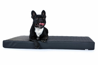 Hundematte Nuvola Kunstleder gesteppt schwarz 80x60 5 cm Standard