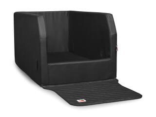 Autohundebett Travelmat® Rücksitz Plus jetblack L solid (Schaumstoffboden mit Hartholz) Visco ohne Gurtsystem