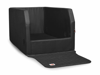 Autohundebett Travelmat® Rücksitz Plus jetblack L soft (Schaumstoffboden) Kaltschaumstoff mit Gurtsystem