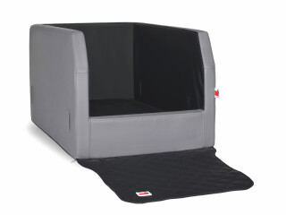 Autohundebett Travelmat® Rücksitz Plus silverlineblack M soft (Schaumstoffboden) Kaltschaumstoff ohne Gurtsystem