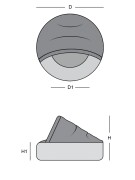Mypado Shell Fake Fur Hundehöhle Silberanthrazit M 75 x75 Standard