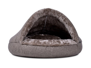 Mypado Shell Fake Fur Hundehöhle Graubeige M 75 x75 Visco