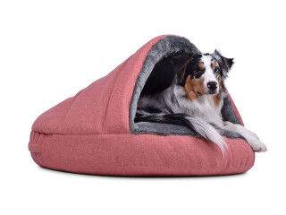 Mypado Shell Fake Fur Hundehöhle Rougemausgrau L 90 x 90 Standard