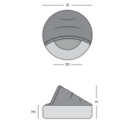 Mypado Shell Comfort Hundehöhle schwarz 75 x 75 Standard ohne