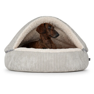 Mypado Shell Cord Hundehöhle creme L Ø 95 cm S (Kaltschaum) ohne Lehne