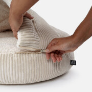 Mypado Shell Cord Hundehöhle creme L Ø 95 cm S (Kaltschaum) ohne Lehne