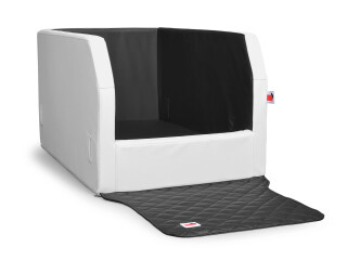 Autohundebett Travelmat® Rücksitz Plus blacksnow S solid (Schaumstoffboden mit Hartholz) Visco ohne Gurtsystem