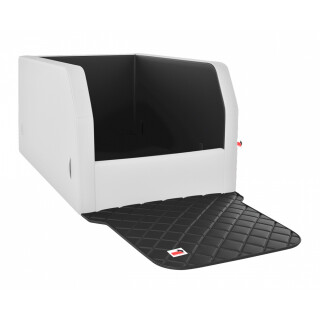 Autohundebett Travelmat® Rücksitz Plus blacksnow M soft (Schaumstoffboden) Kaltschaumstoff mit Gurtsystem