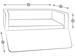 Autohundebett Travelmat® Basic grau 110 x 90 Visco