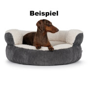 Mypado Shell Cord Hundehöhle creme L Ø 95 cm S (Kaltschaum) ohne Lehne
